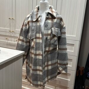 Storia plaid shacket
